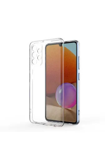 T21913-TCHS Galaxy A33 5G Kılıf Zore Kamera Korumalı Süper Silikon Kapak - Renksiz