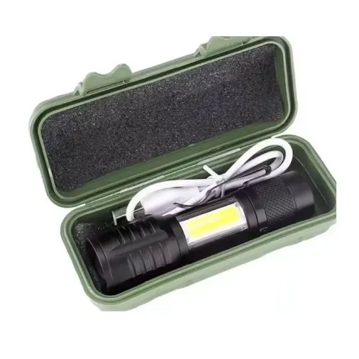 Taktik El Feneri Usb Şarj Edilebilir Kamp Feneri Cob Zumlanabilir Mini Taşınabilir El Feneri Ws-5454