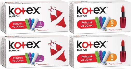 Tampon Süper - Mini 64 Lü Karma Set (4PK*16)
