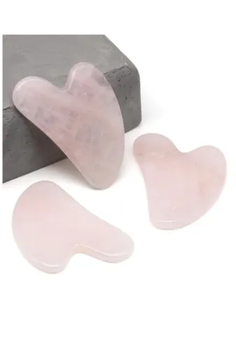 Taş-Mir 0099888 Pembe Kuvars Taşı Gua Sha / Doğal Masaj Taşı