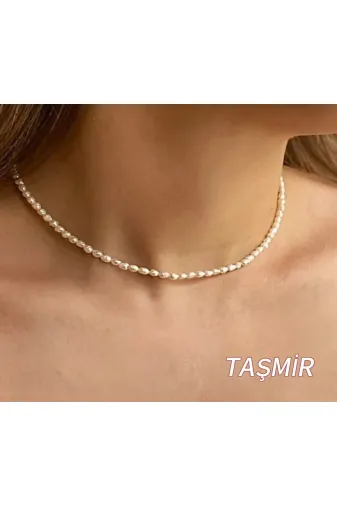 Taş-Mir tasmir001818 Doğal Arpa İnci Kolye 2-3 Mm