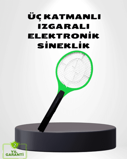 Taşınabilir Elektronik Sineklik – Üç Katmanlı Güvenli Izgara Ve Kimyasız Koruma