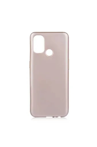 Techaks T16519-TCHS One Plus Nord N100 Kılıf Yumuşak Dokulu Renkli İnce Silikon Soft Kapak Premier - Gold