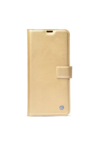 Techaks T21210-TCHS Galaxy A33 5G Kılıf Zore Kar Deluxe Kapaklı Kılıf - Gold