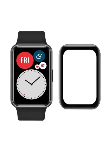 Techaks T23552-TCHS Huawei Watch Fit 2 Pmma Pet Saat Ekran Koruyucu Tchs - Siyah