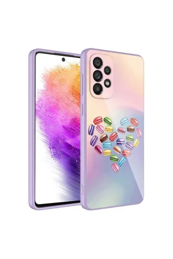 Techaks T23681-TCHS Galaxy A33 5G Kılıf Kamera Korumalı Desenli Sert Silikon Zore Epoksi Kapak - No1
