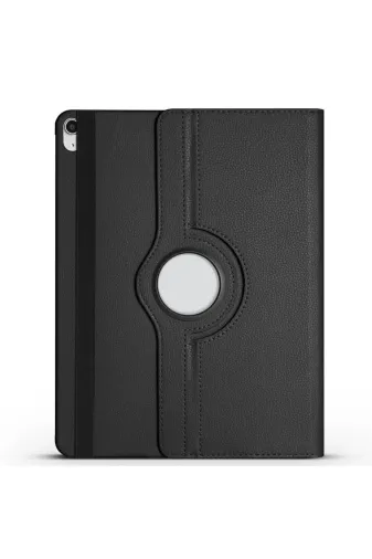 Techaks T36492-TCHS Ipad Air 13 2025 M3 Uyumlu 360 Derece Dönebilen Ön Arka Tam Koruma Dönebilen Standlı Kılıf - Siyah
