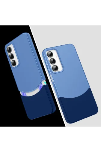 Techaks T37169-TCHS Galaxy A16 Kılıf Mıknatıslı Tchs Duble Kapak - Lacivert