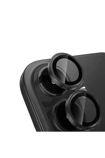 Techaks T38298-TCHS Iphone 16 Tchs Mikro Kamera Lens Koruyucu - Siyah