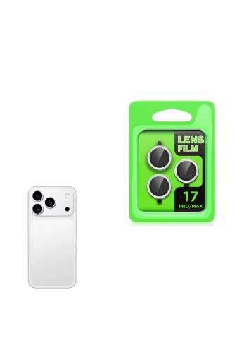 Techaks T38747-TCHS Iphone 17 Pro Max Zore Cl-07 Kamera Lens Koruyucu - Titanyum-Gümüş