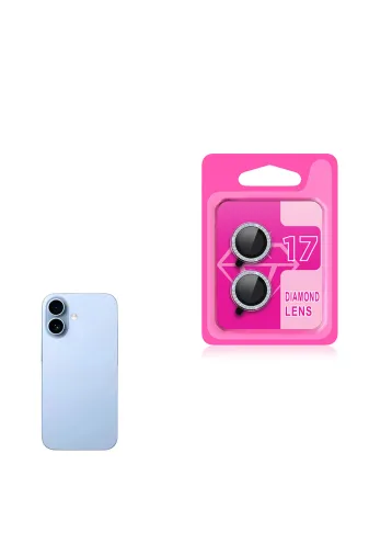 Techaks T38748-TCHS Iphone 17 Zore Cl-06 Kamera Lens Koruyucu - Açık Mavi