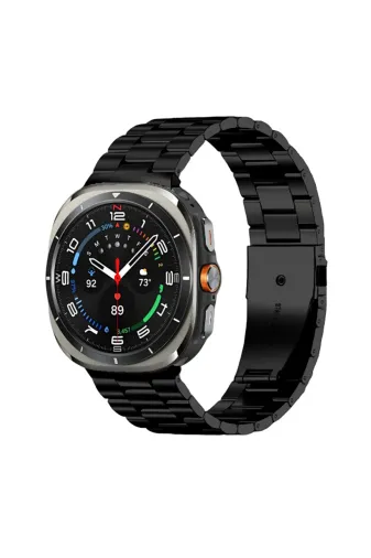 Techaks T38762-TCHS Galaxy Watch 8 Krd-04 Metal Kordon - Siyah
