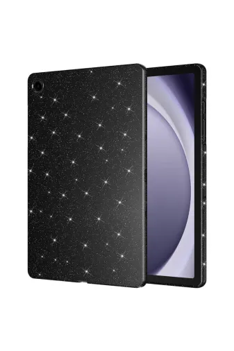 Techaks T39060-TCHS Galaxy Tab S10 Lite Simli Parlak Görünümlü Zore Tablet Koton Kılıf - Siyah