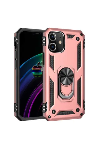Techaks TCHS-14729 Iphone 12 Uyumlu Zore Vega Kılıf-Rose Gold