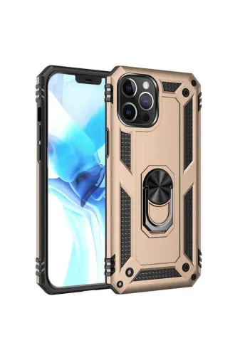 Techaks TCHS-14730 Iphone 12 Pro Max Uyumlu Zore Vega Kılıf-Gold