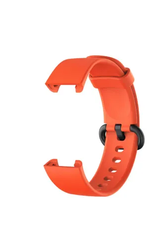 Techaks TCHS-16979 Xiaomi Redmi Watch (Mi Watch Lite) Uyumlu Klasik Zore Kordon-Turuncu
