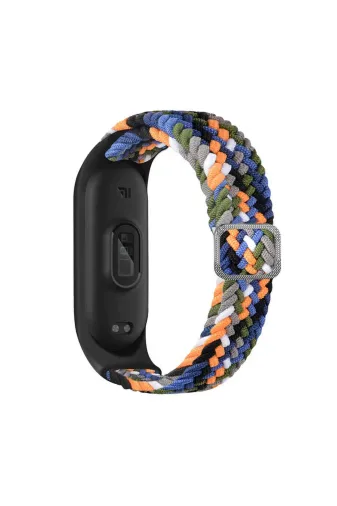 Techaks TCHS-18934 Xiaomi Mi Band 3 Uyumlu Krd-49 Örgü Zore Kordon-Denim