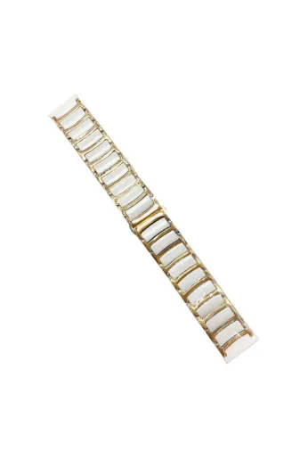 Techaks TCHS-21156 Huawei Watch Gt 3 46Mm Seramik Metal Zore Kordon-Beyaz-Gold