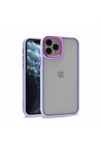 Techaks TCHS-21763 Iphone 11 Pro Uyumlu Zore Flora Kılıf-Lila