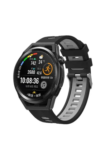Techaks TCHS-21807 Gear S2 Krd-55 Uyumlu Zore Kordon-Siyah-Gri