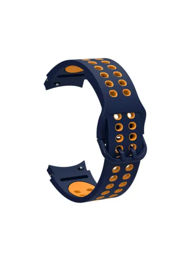 Techaks TCHS-23164 Galaxy Watch 4 40Mm Krd-02 Uyumlu Zore Kordon-Mavi-Sarı