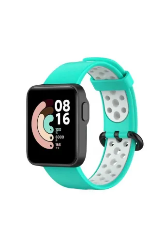 Techaks TCHS-23527 Xiaomi Redmi Watch 2 Lite Krd-02 Uyumlu Zore Kordon-Yeşil-Beyaz