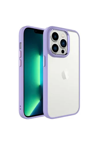 Techaks TCHS-24178 Iphone 14 Pro Max Uyumlu Zore Krom Kılıf-Lila