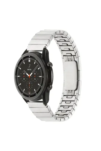 Techaks TCHS-26631 Galaxy Watch 46Mm Uyumlu Krd-82 22Mm Metal Zore Kordon-Gümüş