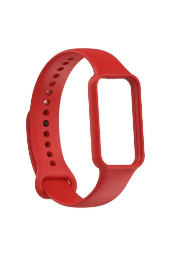 Techaks TCHS-28671 Xiaomi Redmi Smart Band 2 Uyumlu Krd-87 Uyumlu Zore Kordon-Kırmızı