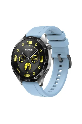 Techaks TCHS-30551 Huawei Gt4 22Mm Uyumlu Clo- Krd-95 Silikon Kordon-Mavi Açık