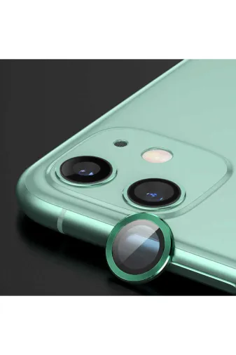 Techaks TCHS-CL-02-iPhone 12 Mini Iphone 12 Mini Uyumlu Zore Cl-02 Kamera Koruyucu-Yeşil