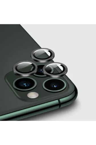 Techaks TCHS-CL-02-iPhone 12 Pro Max Iphone 12 Pro Max Uyumlu Zore Cl-02 Kamera Koruyucu-Gri