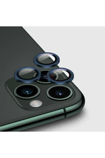 Techaks TCHS-CL-02-iPhone 12 Pro Max Iphone 12 Pro Max Uyumlu Zore Cl-02 Kamera Koruyucu-Lacivert
