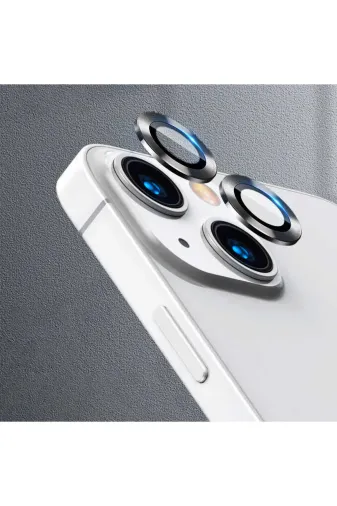 Techaks TCHS-CL-04-iPhone 13 Mini Iphone 13 Mini Uyumlu Zore Cl-04 Kamera Koruyucu-Gri