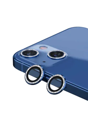 Techaks TCHS-CL-06-iPhone 13 Mini Iphone 13 Mini Uyumlu Zore Cl-06 Kamera Koruyucu-Mavi