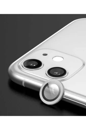 Techaks TCHS-CL-07-iPhone 11 Iphone 11 Uyumlu Zore Cl-07 Kamera Koruyucu-Gümüş