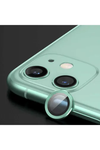 Techaks TCHS-CL-07-iPhone 12 Iphone 12 Uyumlu Zore Cl-07 Kamera Koruyucu-Açık Yeşil