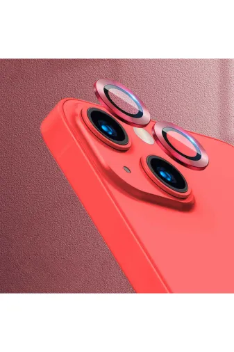 Techaks TCHS-CL-07-iPhone 13 Iphone 13 Uyumlu Zore Cl-07 Kamera Koruyucu-Kırmızı