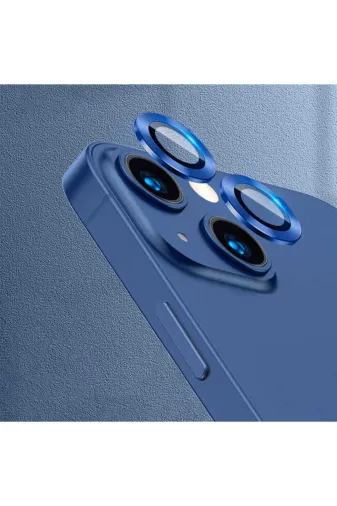 Techaks TCHS-CL-07-iPhone 13 Iphone 13 Uyumlu Zore Cl-07 Kamera Koruyucu-Lacivert