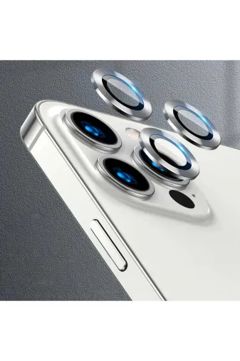 Techaks TCHS-CL-07-iPhone 13 Pro Iphone 13 Pro Uyumlu Zore Cl-07 Kamera Koruyucu-Gümüş