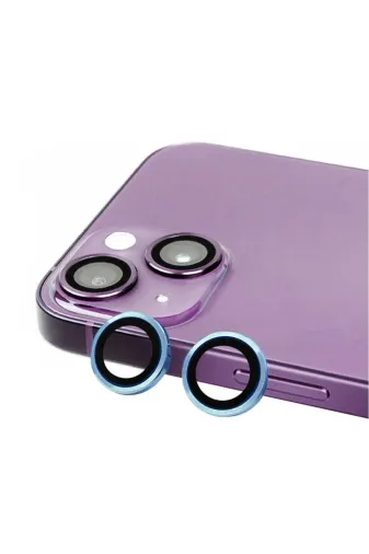 Techaks TCHS-CL-07-iPhone 14 Plus Iphone 14 Plus Uyumlu Zore Cl-07 Kamera Koruyucu-Mavi