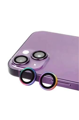 Techaks TCHS-CL-07-iPhone 14 Plus Iphone 14 Plus Uyumlu Zore Cl-07 Kamera Koruyucu-Colorful