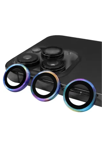 Techaks TCHS-CL-07-iPhone 14 Pro Iphone 14 Pro Uyumlu Zore Cl-07 Kamera Koruyucu-Colorful