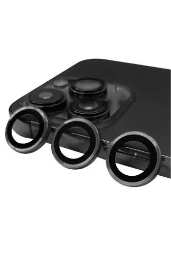 Techaks TCHS-CL-07-iPhone 14 Pro Max Iphone 14 Pro Max Uyumlu Zore Cl-07 Kamera Koruyucu-Koyu Gri
