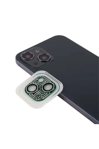 Techaks TCHS-CL-08-iPhone 13 Iphone 13 Uyumlu Zore Cl-08 Kamera Koruyucu-Koyu Yeşil