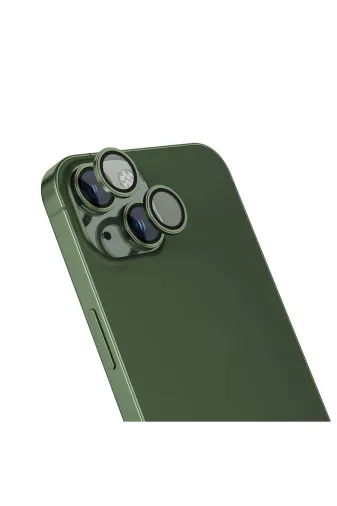 Techaks TCHS-CL-15 TİTANİUM-iPhone 15 Iphone 15 Uyumlu Zore Cl-15 Parmak İzi Bırakmayan Anti-Refcloive Kamera Koruyucu-Yeşil
