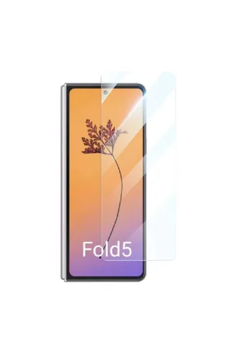 Techaks TCHS30512 Galaxy Z Fold 5 Uyumlu Zore Etnaa Şeffaf Cam Ekran Koruyucu
