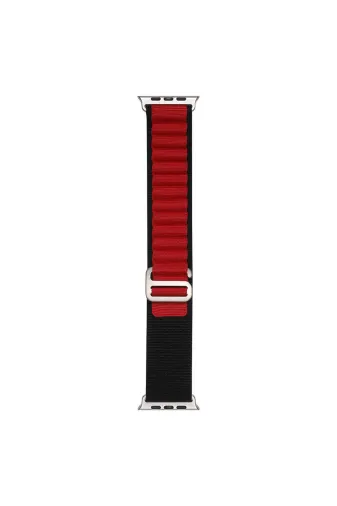 Techaks TCHS31545 Watch Ultra 49Mm Clo Band-74 Hasır Kordon-Siyah-Kırmızı