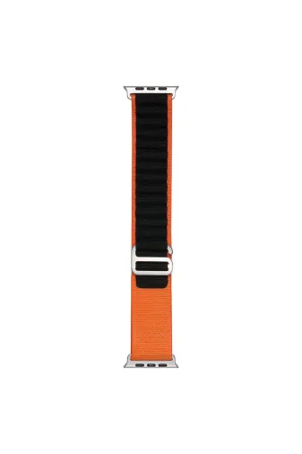Techaks TCHS31545 Watch Ultra 49Mm Clo Band-74 Hasır Kordon-Siyah-Turuncu