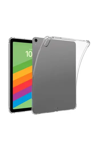 Techaks TCHS32340 Ipad Air 13 2024 Kılıf Uyumlu Zore Tablet Nitro Anti Shock Silikon Kapak-Şeffaf